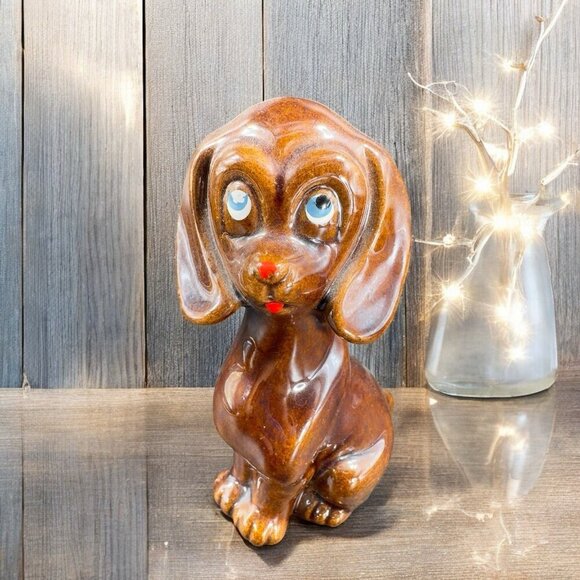 Vintage RedWare Pottery Dog Family Set 3 Made In Japan Figurines Decorative VTG - Picture 2 of 15